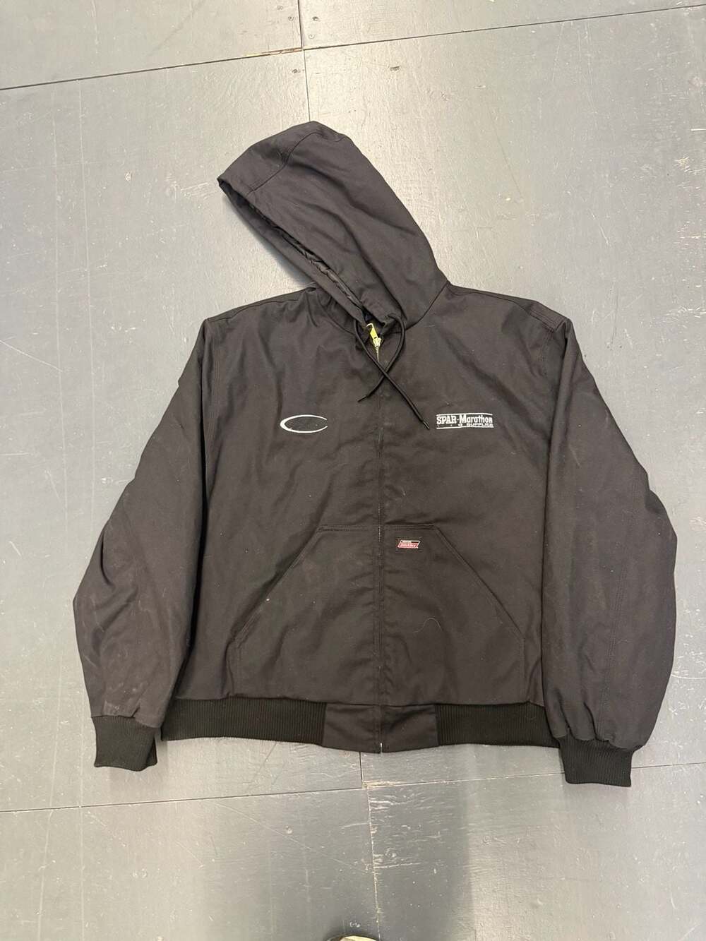 Dickies Quilted Hooded Canvas Jacket Size 2XL Black Workwear